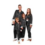 Christmas Pajamas Womens Fall Fashion 2025 Family Christmas Pajamas Matching Sets 2025 Oversized Casual Silk Satin Xmas Pjs Matc