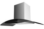 Falco 90CM Curved Black Glass S steel Chimney Extractor FAL-9068