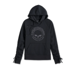 Women’s Willie G Skull Tie Sleeve Hoodie
