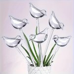 5PCS Mitation Glass Bird Automatic Waterer Lazy Waterer Travel Dripper Lazy Waterer Circular Waterer