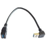 90 Degree USB 3 Male To USB 3 Female Cable
