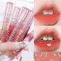 4 Colors Lip Gloss Water Glossy Texture Glass-like Transparent Lip Oil Moisturizing Lip Gloss Layered Lipstick Lip Glaze