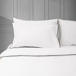 400 Thread Count Egyptian Black Piped Edge Duvet Cover Set - Super King 260X240CM