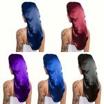 1PC Long Silky Sleep Bonnet For Straight Curly Hair Extra Large Hair Bonnets For Dreadlock And Braids Satin Sleeping Caps Night
