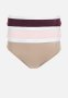 Jockey 3 Pack Plain French Cut - Taupe/marshmellow/dark Cherry