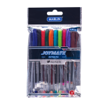 Marlin Joymate Transparent Medium Point Pens 10'S Assorted Colours Pack Of 12