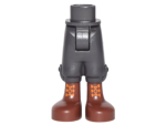 Parts MINI Doll Hips And Trousers Cropped With Reddish Brown Boots With Orange Laces Pattern - Thick Hinge 92551C00PB10