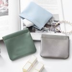 Chic MINI Travel Organizer For Keys Coins & Lipstick - Portable Faux Leather Storage Pouch
