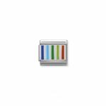 Silvershine Multi Colour Stripes Link