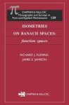 Isometries On Banach Spaces - Function Spaces Hardcover