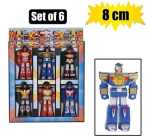 Boys Playset Figurine Robot 6PC 8CM Marketplace Brits Bros