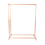 Copper Free Standing Clothing Rail With Side Rail