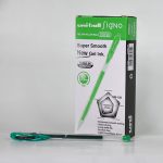 UM-120 Basic Anti-fraud Green 0.3MM Basic Ballpoint Gel Pen – Box Of 12 – 41-0482-04