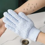 1 2PCS Exfoliating Bath Gloves For Shower Deep Exfoliating Towel Body Scrub Shower Scrubber Shower Exfoliating Gloves For Women