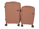 Smte Acesa Hard Shel Elite Ubn Suitcase Set 2 Pink With Keychain