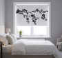 White Window Blind With Black Tree Branch Design