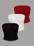 3PCS Solid Color Tube Top Casual Strapless Crop Top For Spring & Summer Women's Clothing