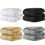 1PC Comforter Duvet Insert - Quilted Comforters All Season Duvet Polyester Filling Bedding Comforter With Corner Tabs
