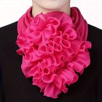 Solid Color Collar Flower Neck Gaiter Elegant Soft Ruffle Neck Cover Stylish Decorative Headband For Party