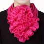 Solid Color Collar Flower Neck Gaiter Elegant Soft Ruffle Neck Cover Stylish Decorative Headband For Party