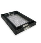 Luxury Rectangular Tray Set 2-PIECE 41X28CM And 33X22CM Home D Cor Tray