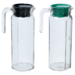 Hexagon Glass Jug With Lid Single Colour May Vary