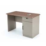 Bf Platinum Living 1.2M Office Table - Walnut & Taupe