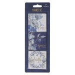 Three-piece Magnetic Set - Love Grace Faith Blue Floral