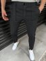 Men's Ribbed Suit Pants With Ring And Strap Design Dress Pants With Elastic Waistband Suitable For Spring & Autumn Formal And Casual Wear