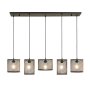 The Lighting Warehouse - Pendant Vikander 5LT Bar Black