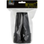 Black Plastic Party Cups 8-PACK