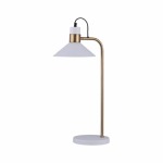 Duke Metal Table Lamp White And Gold