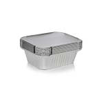 10 Pack 450ML Aluminium Foil Food Container Silver