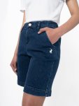 Polo Girls Britney Denim Short In Dark Wash - Dark Wash 13 To 14