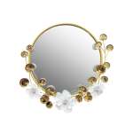 Lily Design Mirror Gold & White