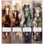 File Spine Stickers Horses