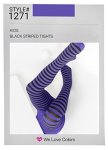 We Love Colors Kid's Black Striped Tights In 20 Color Combos And 4 Sizes