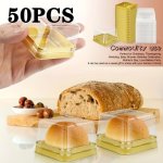 50PCS Reusable Clear Plastic MINI Cupcake Containers With Lids - Perfect For Weddings & Birthdays Food-safe Dessert Boxes