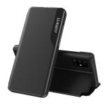 For Galaxy Note 20 Ultra Side Display Magnetic Shockproof Horizontal Flip Leather Case With Holder Black