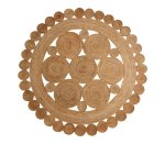 Braided Crocheted Natural Jute Rug 230CM Dia Online Deal