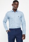 Polo Mens Floral Printed Long Sleeve Shirt - Blue