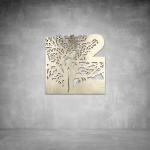 House Number D15 - 500 X 500 Rust Coat Warm White