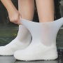 1 Pair Waterproof Tpr Shoes Covers For Men And Women Non-slip Thickened Hand Washable Ideal For Rainy Outdoor Activities