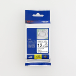 Brother TZE-R231 P-touch Black On White Satin Ribbon Tape 12MM X 4M