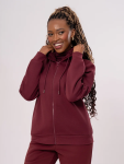 Burgundy Zip-up Tracktop - XXL Maroon