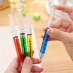 Fantasy-inspired Plastic Syringe Pens: Personalized Twist Cap Medium Point Suitable For Ages 14 And Up