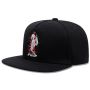 Fashionable Rose Embroidered Baseball Cap Flat-brim Hat All-season Sun Hat
