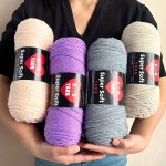 Soft & Cozy 100% Acrylic Yarn Bundle - 2 X 190G Skeins In Assorted Colors For Knitting Crochet Amigurumi & Crafts Worsted 4