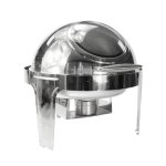 Chafing Dish Roll Top With Window Rectangular Silver