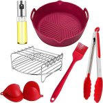 Airfryer Utensils Silicone Steel Glass Glove Tong Brush Colander Strainer Kitchen Tool Set